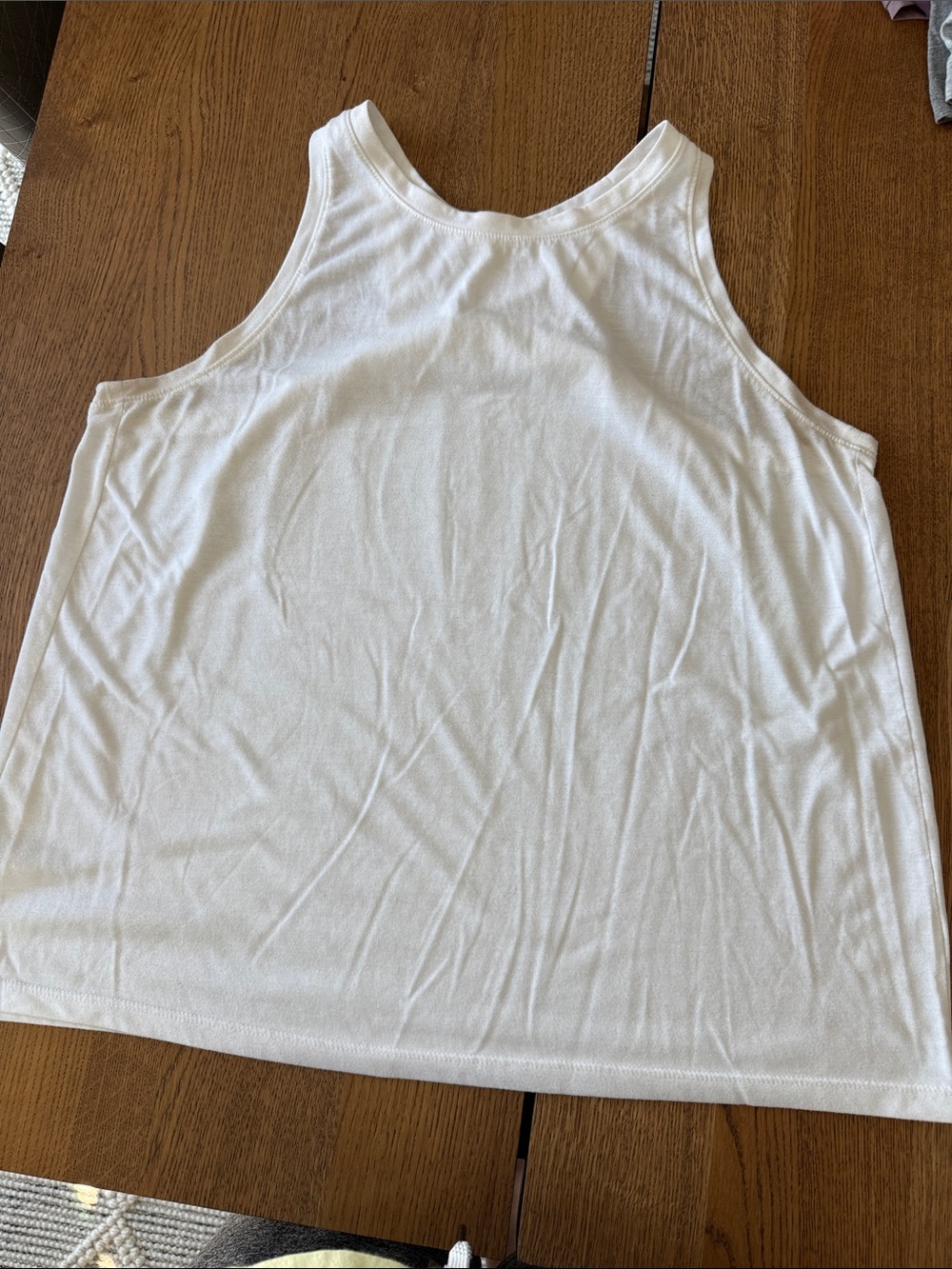 Old Navy White Sleeveless Ribbed Tank - Scoop Neck